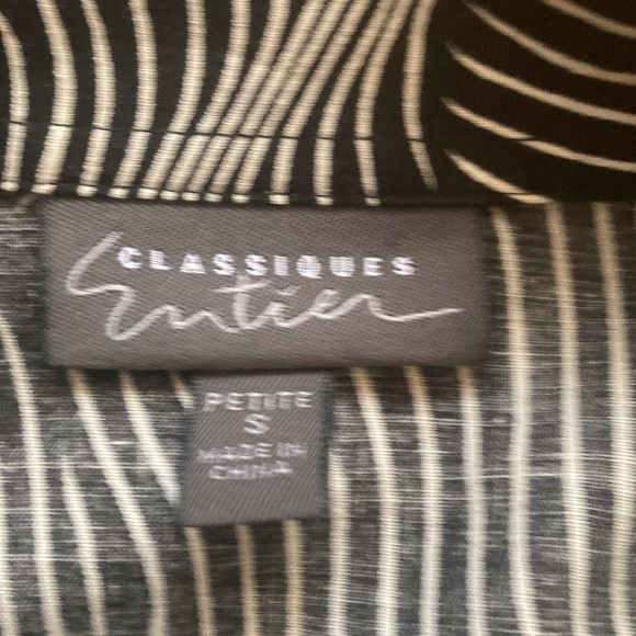 Classiques Entier 100% Cotton Button Down Patterned Top - Picture 3 of 5